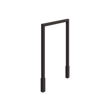 Pergola en acier - Droit - 200 x 230 cm - RAL7016 mat (gris anthracite) - Avec plot béton