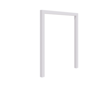 Pergola en acier - Droit - 200 x 230 cm - RAL9010 mat (blanc) - Sans plot béton