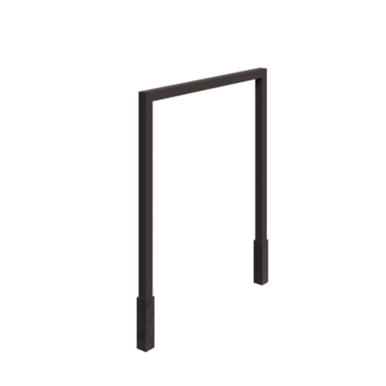 Pergola en acier - Droit - 250 x 230 cm - RAL7016 mat (gris anthracite) - Avec plot béton