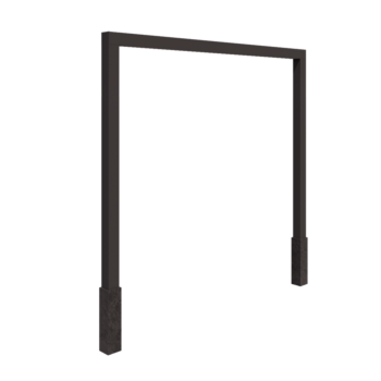 Pergola en acier - Droit - 300 x 230 cm - Autre couleur RAL - Avec plot béton