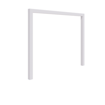 Pergola en acier - Droit - 300 x 230 cm - RAL9010 mat (blanc) - Sans plot béton