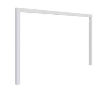 Pergola en acier - Droit - 400 x 230 cm - RAL9010 mat (blanc) - Sans plot béton