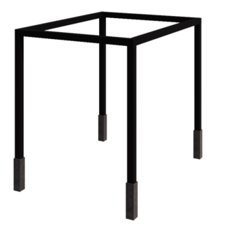 Pergola en acier - Rectangle - 324 x 250 x 230 cm - RAL9005 mat (noir) - Avec plot béton