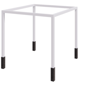 Pergola en acier - Carré - 324 x 300 x 230 cm - RAL9010 mat (blanc) - Avec plot béton