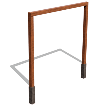 Pergola droite en acier Corten 300 cm