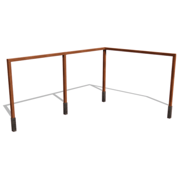 pergola de coin en acier corten 600 x 412 cm