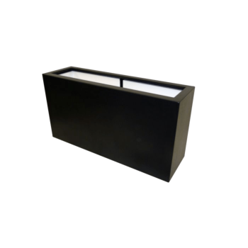 Jardinière en polyester - Rectangle - 100 x 30 x 50 cm - RAL9005 mat (noir) - Avec fond