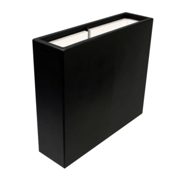 Jardinière en polyester - Rectangle - 100 x 40 x 100 cm - RAL9005 mat (noir) - Avec fond