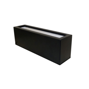 Jardinière en polyester - Rectangle - 120 x 30 x 40 cm - RAL9005 mat (noir) - Avec fond