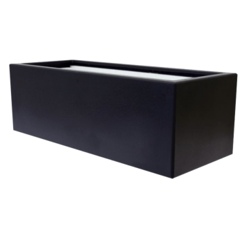 Jardinière en polyester - Rectangle - 150 x 50 x 40 cm - RAL9010 mat (blanc) - Avec fond