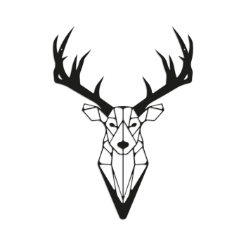 Décoration murale en métal - Renne Large - 100 x 72,4 cm Décoration murale en métal - Renne Large - 100 x 72,4 cm