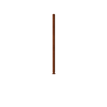 Clôture en acier corten H poteau intermédiaire avec base plate 190 x 6 x 6 cm