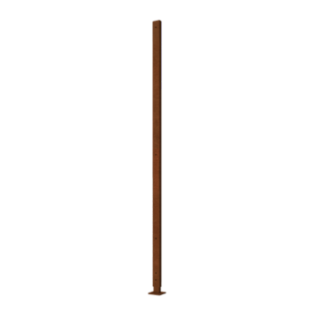 Montant en acier corten avec base plate