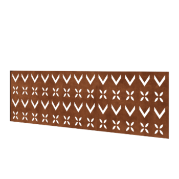Clôture en acier Corten H - Panneau V - 180 x 63,3 cm