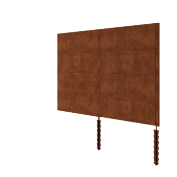 Clôture en acier Corten H4 - Kit complet - 252 x 6 x 190 cm