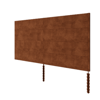 Clôture en acier Corten H4 - Kit complet - 372 x 6 x 190 cm