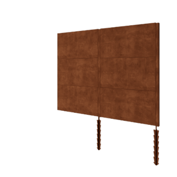 Clôture en acier Corten H3 - Kit complet - 252 x 6 x 190 cm