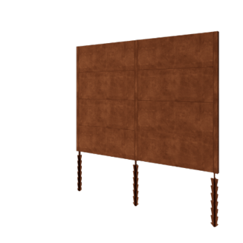 Clôture en acier Corten H4 - Kit complet - 258 x 6 x 190 cm