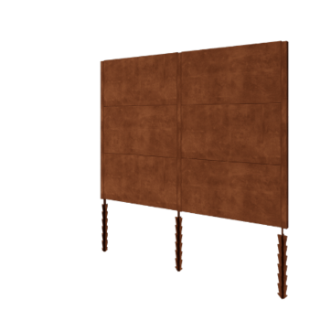 Clôture en acier Corten H3 - Kit complet - 258 x 6 x 190 cm