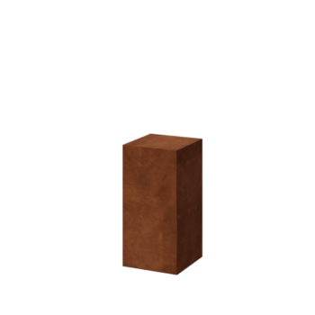 Socle en acier Corten Ohio 30 x 30 x 60 cm