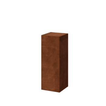 Socle en acier Corten Ohio 30 x 30 x 80 cm