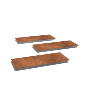 Dalle de cheminement en acier Corten Rectangle 60 x 25 cm