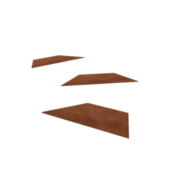 Dalle de cheminement en acier Corten Hexagone HH 50