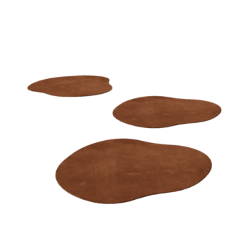 Pas japonais en acier Corten - Organique - 50 x 50 cm