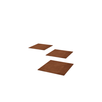Dalle de cheminement en acier Corten Carré 30 x 30 cm