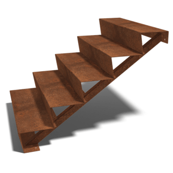 l`escalier en acier New York 5-étape (largeur 120 cm)