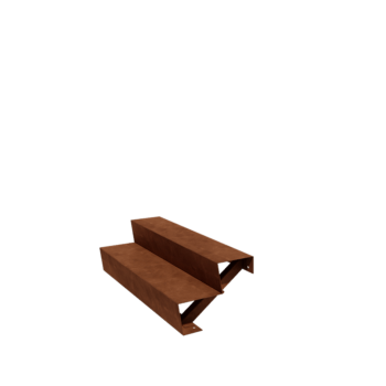 l`escalier en acier New York 2-étape (largeur 120 cm)