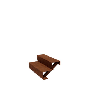 l`escalier en acier New York 2-étape (largeur 80 cm)