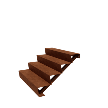 l`escalier en acier New York 4-étape (largeur 120 cm)