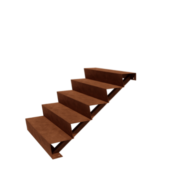 l`escalier en acier New York 5-étape (largeur 100 cm)
