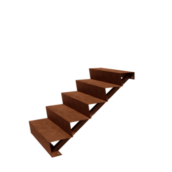 l`escalier en acier New York 5-étape (largeur 80 cm)