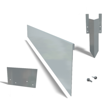 Bordure en acier galvanisé aplatie de 13 cm set complet par 15 mètres