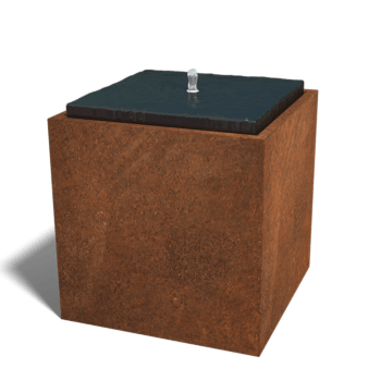 Ornement d'eau en acier corten 80 x 80 x 80 cm