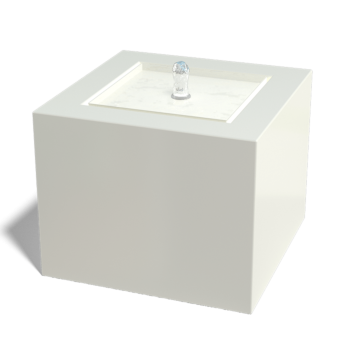 Tables d'eau en aluminium - Lyra - 50 x 50 x 40 cm - RAL9005 mat (noir) - Avec éclairage LED