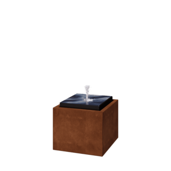 Ornement d'eau en acier corten 50 x 50 x 40 cm