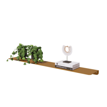 Étagère murale en acier - Forme en L - 120 x 20 x 5 cm - Gold