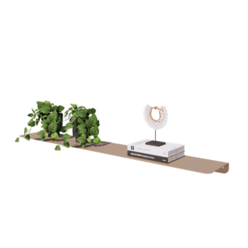 Étagère murale en acier - Forme en L - 120 x 20 x 5 cm - Sand look