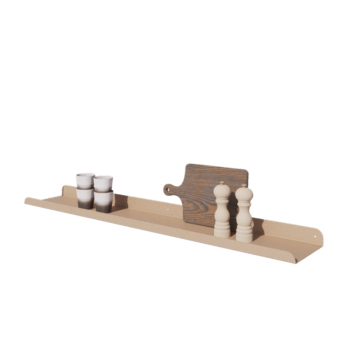 Étagère murale en acier - Forme en U - 120 x 20 x 5 cm - Sand look