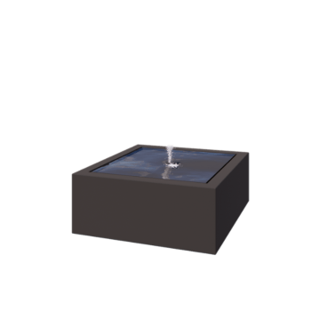 Tables d'eau en aluminium - Lyra - 100 x 100 x 40 cm - RAL7016 mat (gris anthracite) - Avec éclairage LED