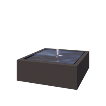 Tables d'eau en aluminium - Lyra - 120 x 120 x 40 cm - RAL7016 mat (gris anthracite) - Avec éclairage LED