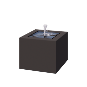 Tables d'eau en aluminium - Lyra - 50 x 50 x 40 cm - RAL7016 mat (gris anthracite) - Avec éclairage LED