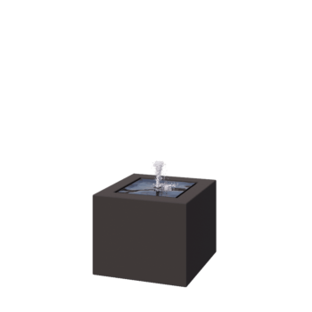 Tables d'eau en aluminium - Lyra - 50 x 50 x 40 cm - RAL7016 mat (gris anthracite) - Avec éclairage LED