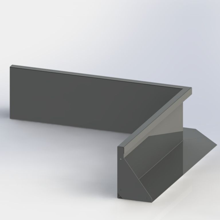 Paroi de soutènement en acier thermolaqué angle intérieur 100 x 100 cm (hauteur 30 cm)