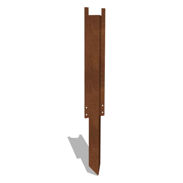 Piquet de terre en acier corten haut XL 45 cm