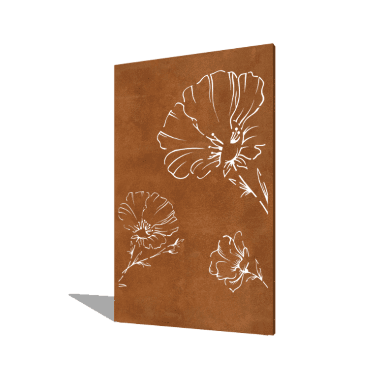 Acier corten coquelicot