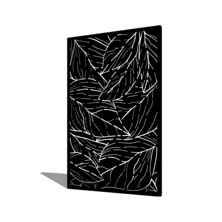 Feuilles peintes par poudrage